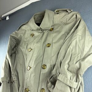 Vintage Burberry Trench Coat Men's Beige L Nova Check Plaid Wool Lined Jacket